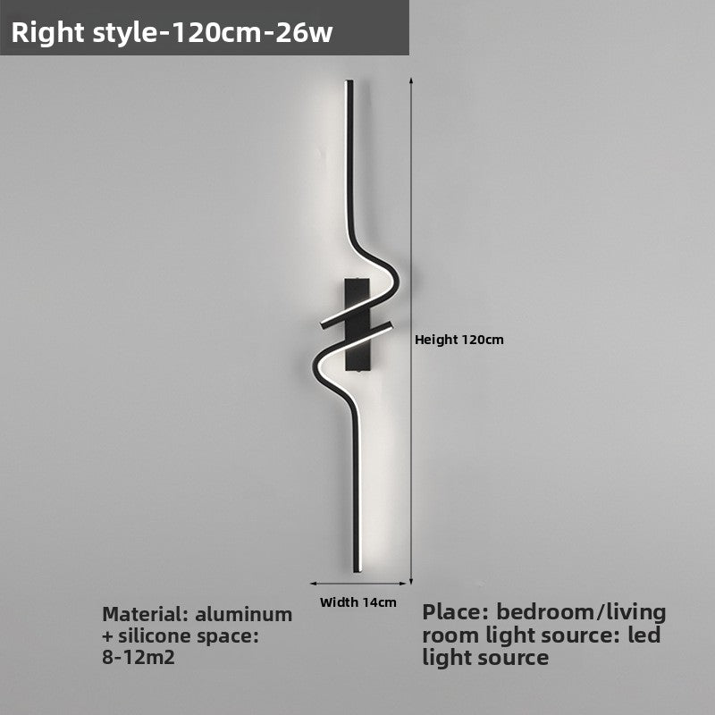 Wall-mounted light fixture with dimensions and specifications on a gray background