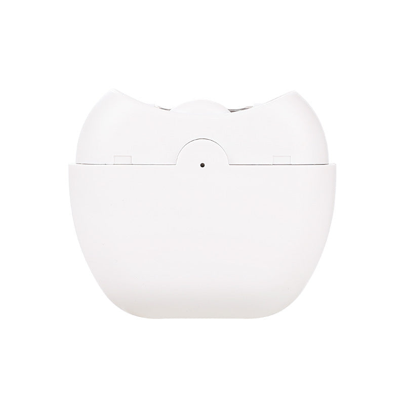 White wireless earbud case on a white background