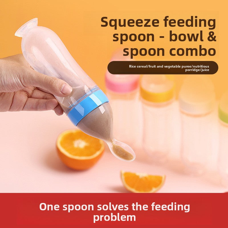 Silicone baby food feeding bottle - iorahome