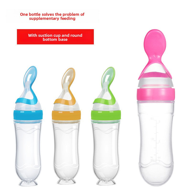 Silicone baby food feeding bottle - iorahome