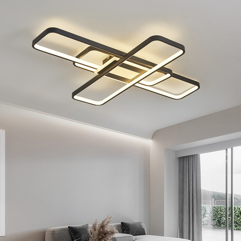 Modern ceiling light fixture in a living room setting