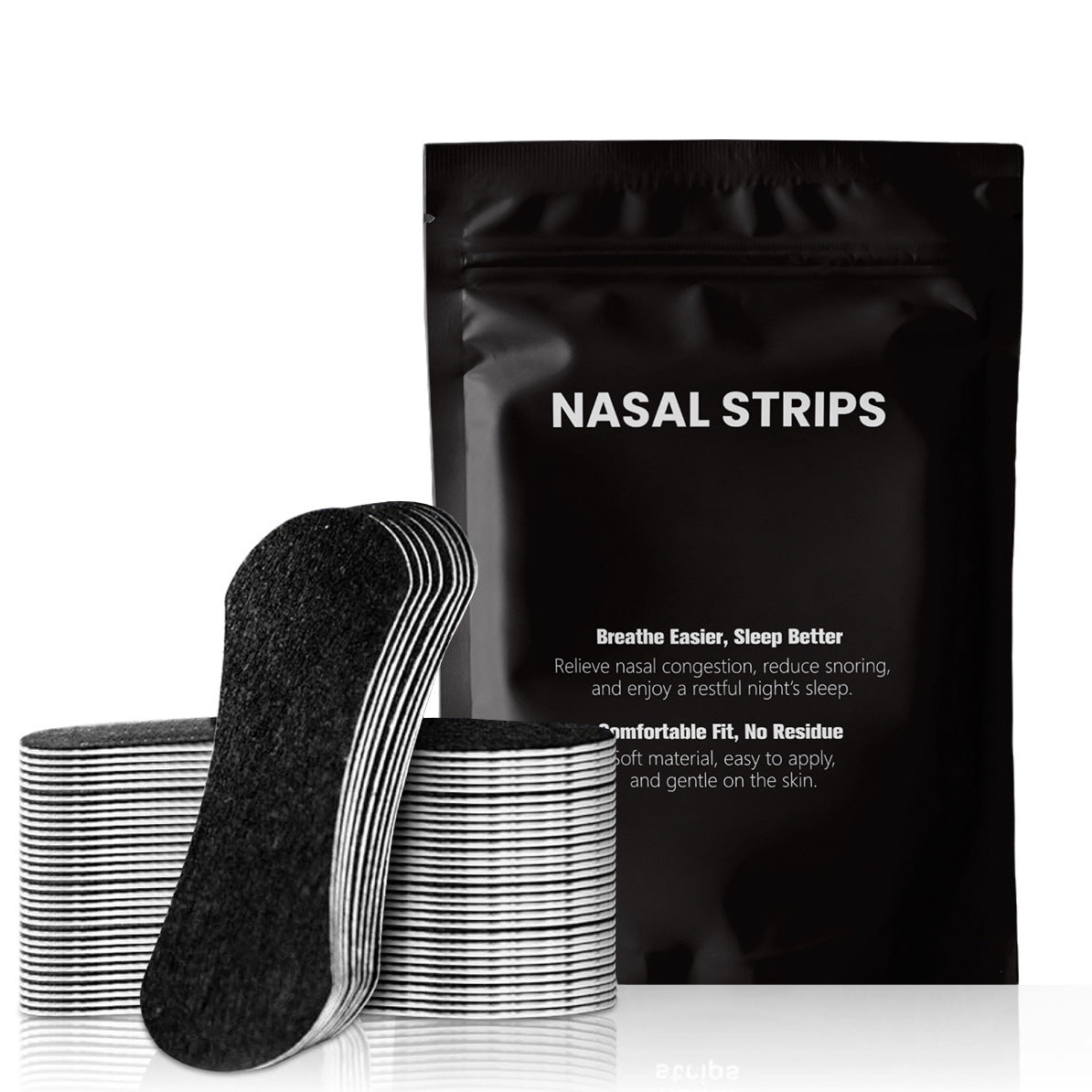 Nasal strips with packaging on a white background