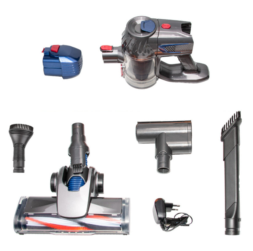 Collection of various vacuum cleaner attachments on a white background