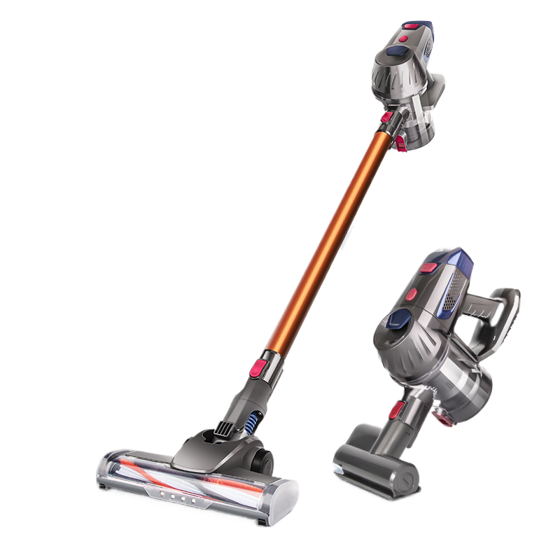 Cordless vacuum cleaner on a white background
