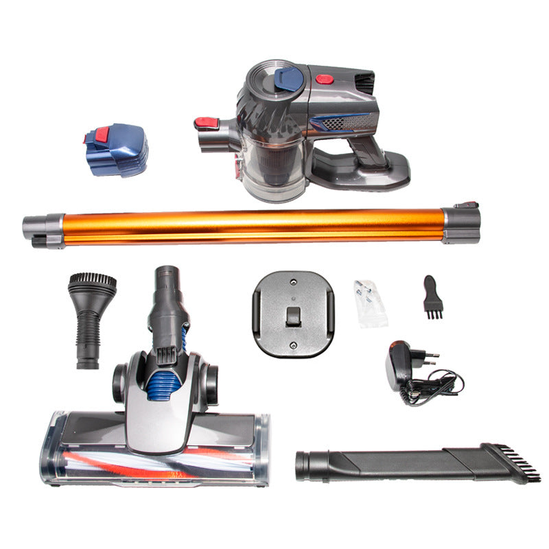 Collection of vacuum cleaner attachments on a white background