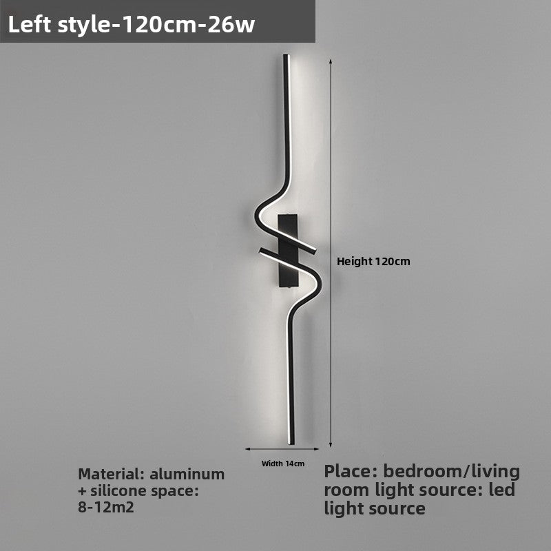 Wall-mounted light fixture with dimensions and specifications on a gray background