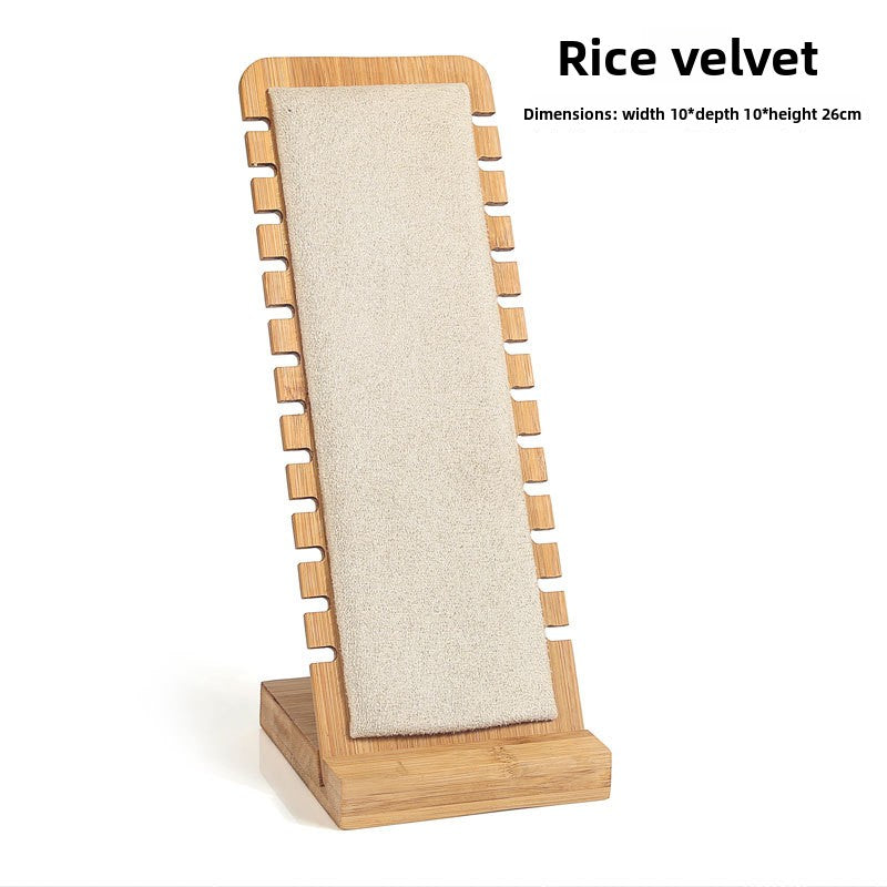 Wooden pet ramp with rice velvet surface on a white background