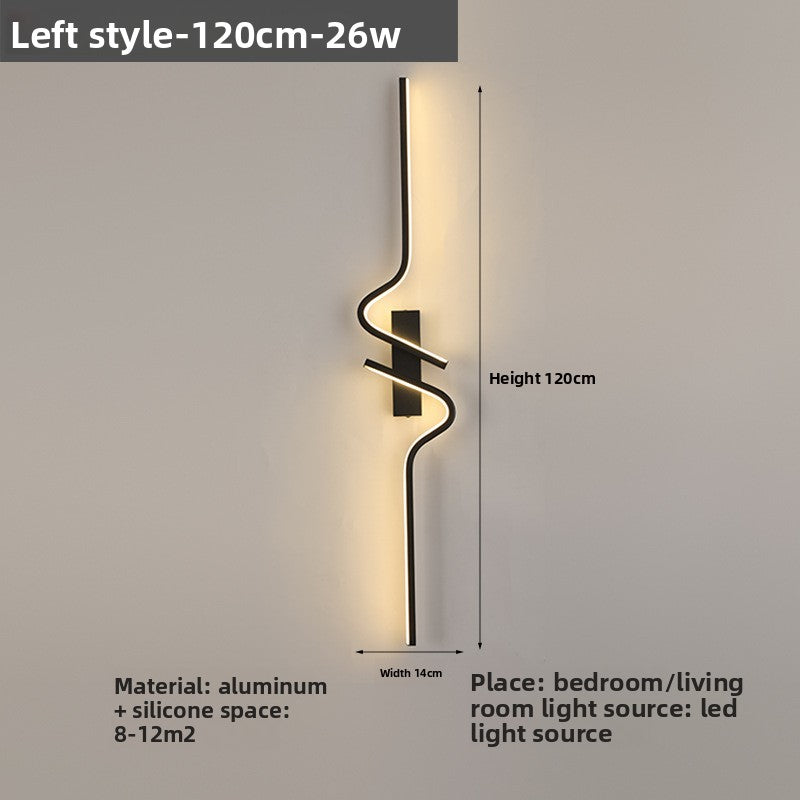Wall-mounted light fixture with dimensions and specifications on a gray background