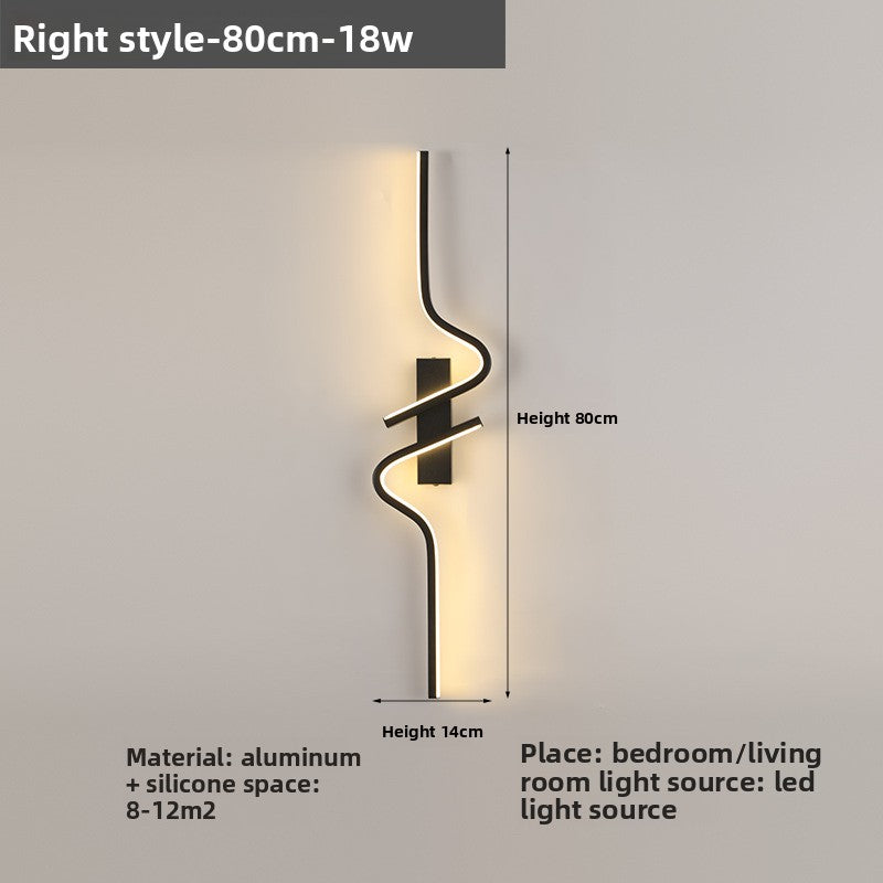 Wall-mounted light fixture with dimensions and specifications on a gray background