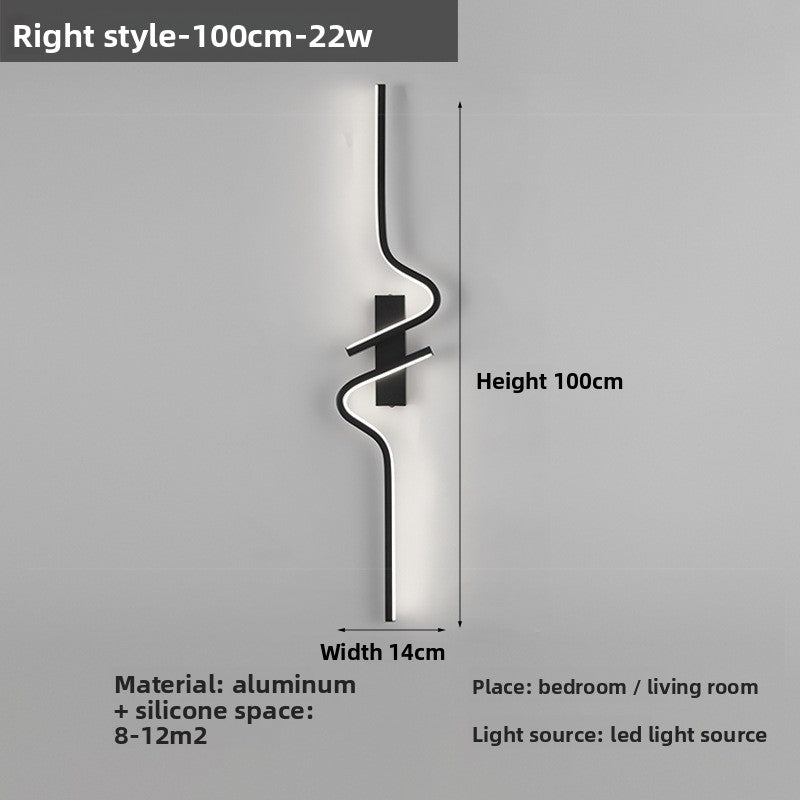Wall-mounted light fixture with dimensions and specifications on a gray background