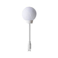 White USB light bulb on a white background