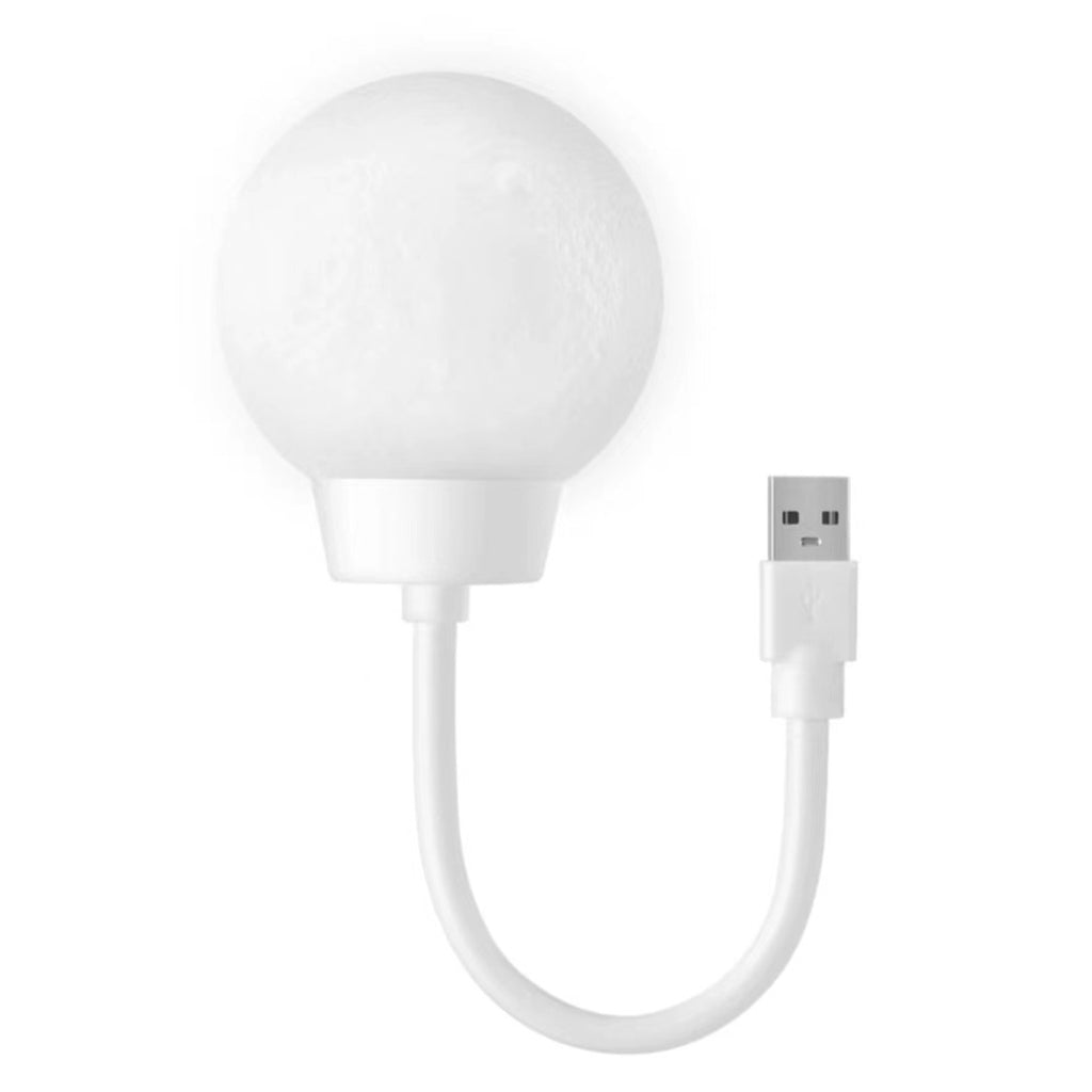 White USB light bulb on a white background