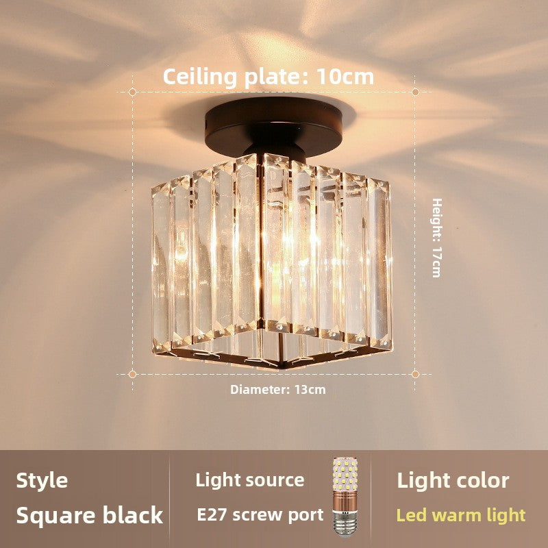 Ceiling light fixture with dimensions and features on a neutral background