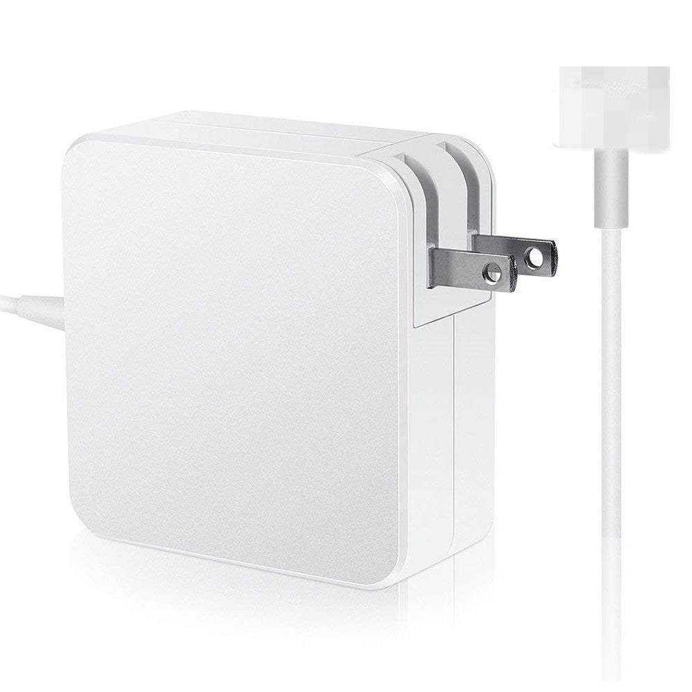 White power adapter on a white background