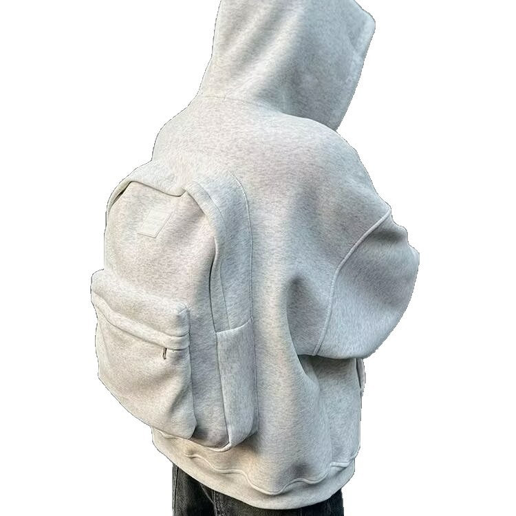 Gray hoodie on a white background