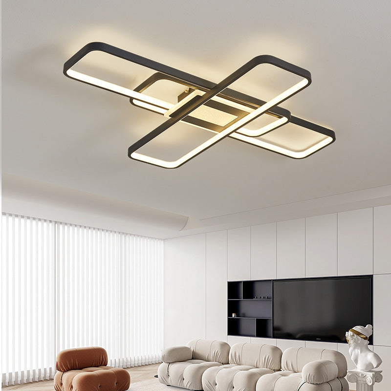 Modern ceiling light fixture in a living room setting