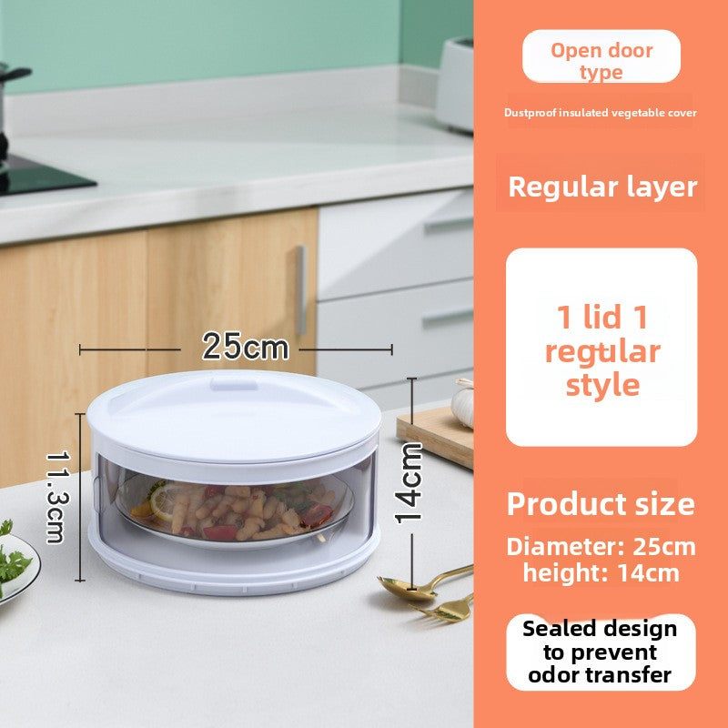 White food storage container with measurements on a kitchen counter