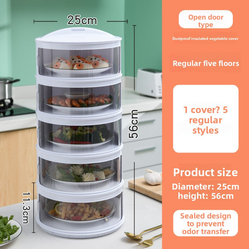 Stackable food storage containers with measurements on a kitchen counter