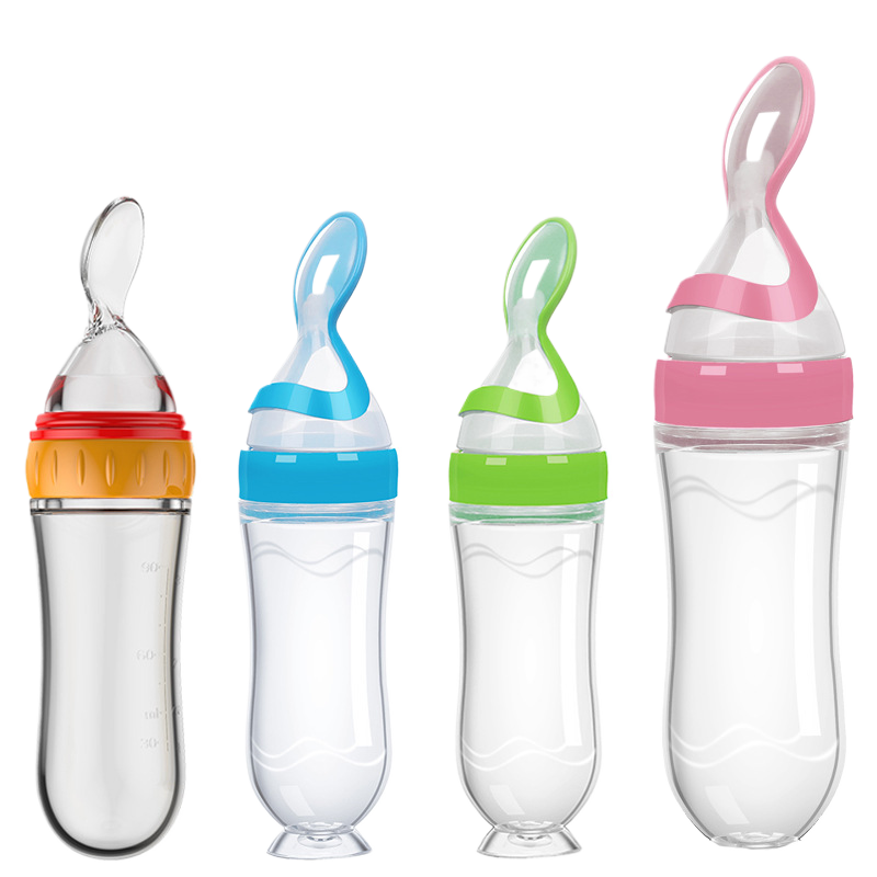 Silicone baby food feeding bottle - iorahome