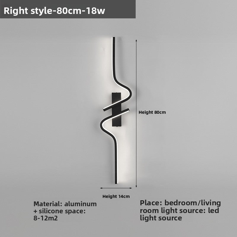 Wall-mounted light fixture with dimensions and specifications on a gray background