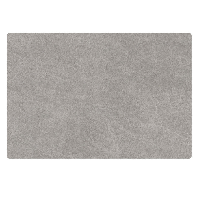 Gray rectangular placemat on a white background